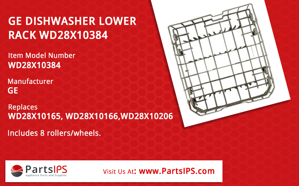 GE Dishwasher Lower Rack WD28X10384